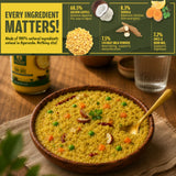 Khichdi met gele linzen en verschillende soorten gierst